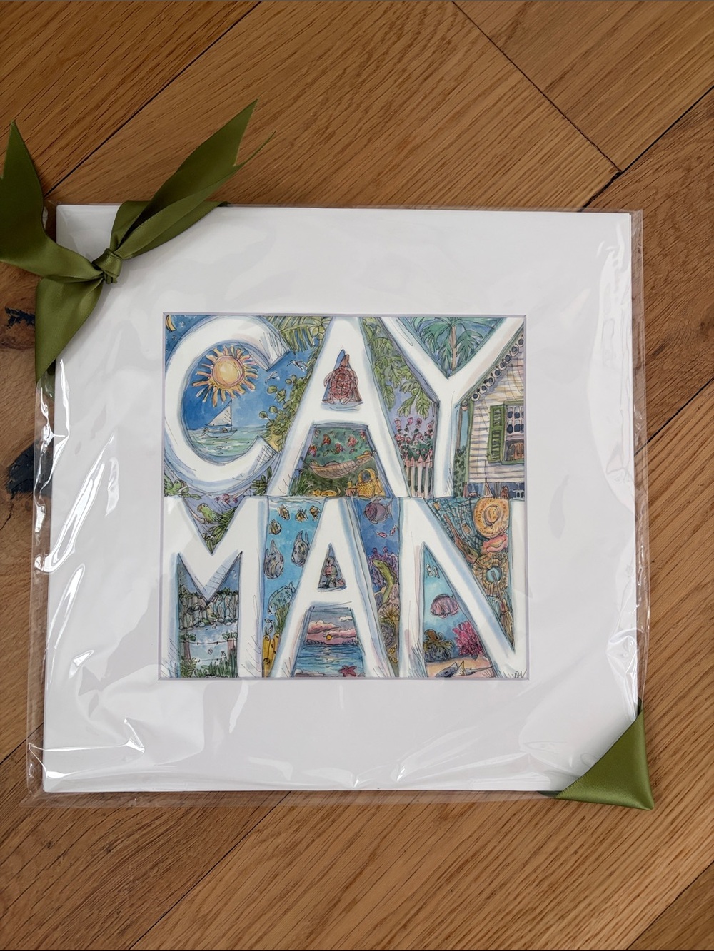 original art print CAYMAN island 12x12